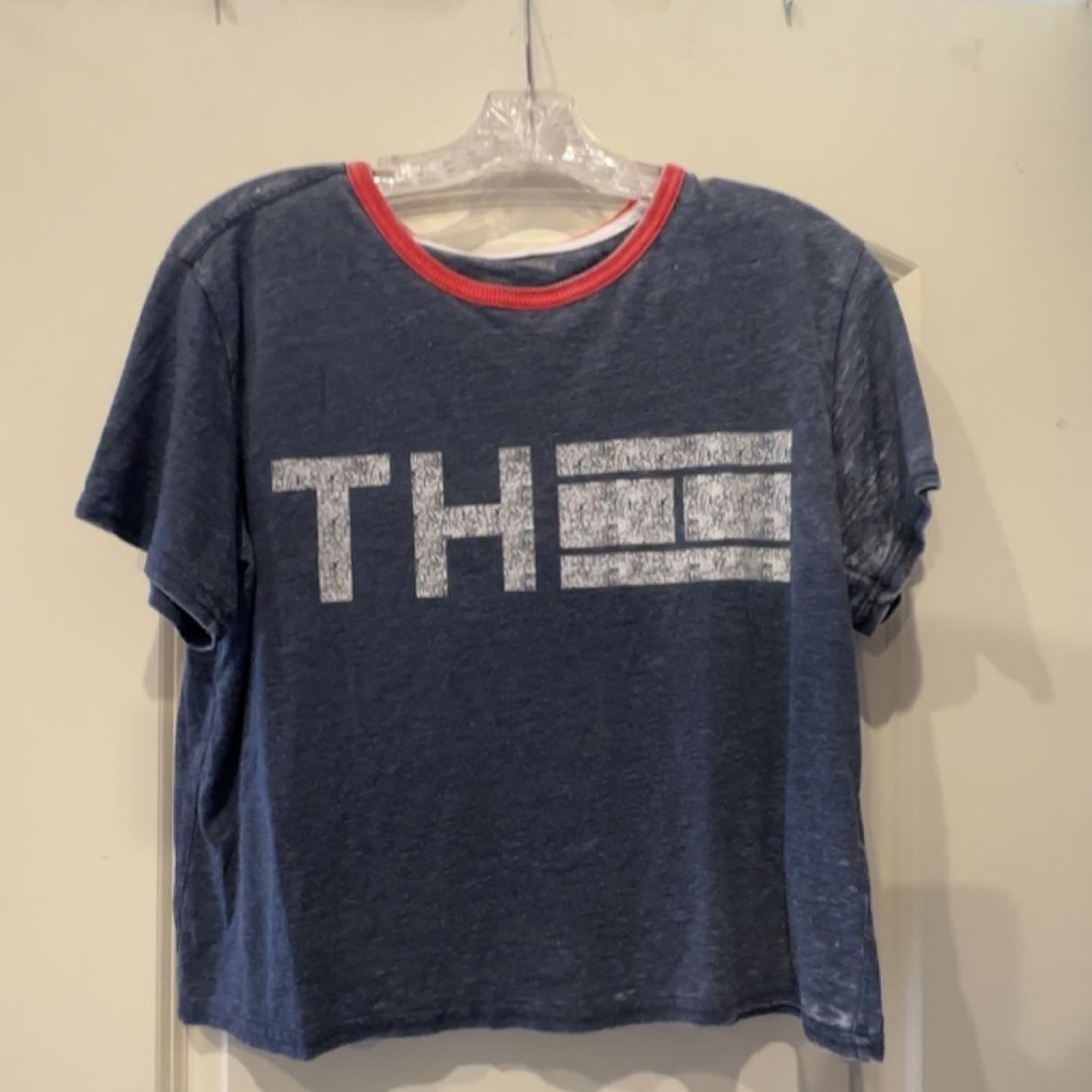Tommy Hilfiger Tee, Blue, Size Large